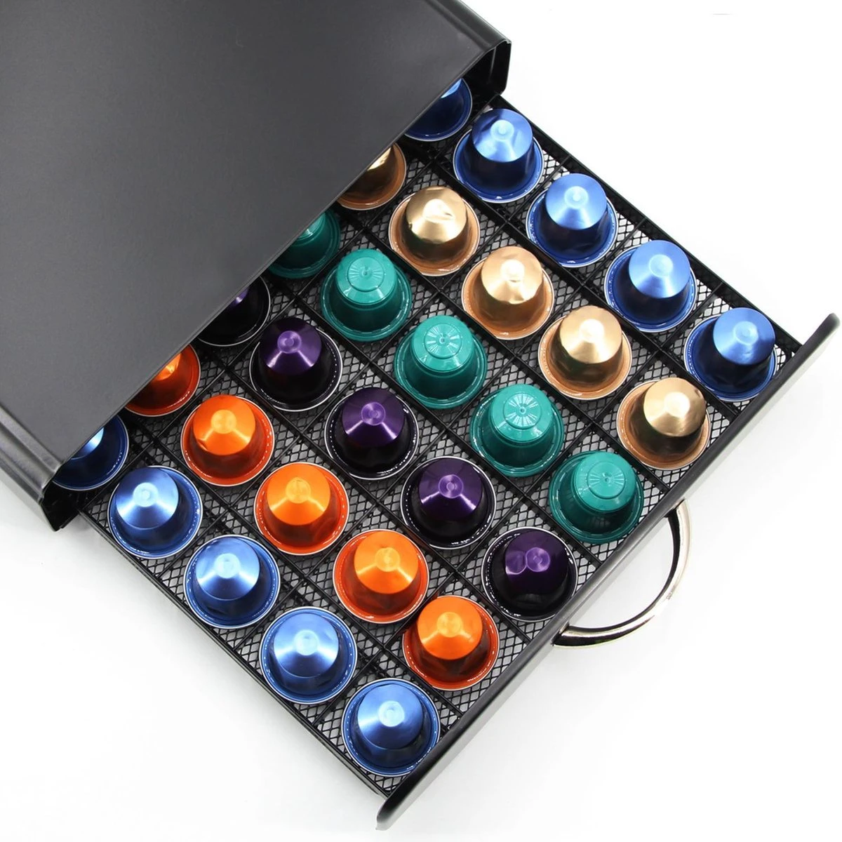 Luxe Capsule Houder Met Lade - Espresso Koffie Pad En Cups Houder - 60 Capsules 2 Luxe Capsule Houder Met Lade - Espresso Koffie Pad En Cups Houder - 60 Capsules - Afbeelding 2