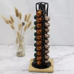 Merkloos Happypanda Capsule Houder -Capsule Houder Voor Nespresso-360° Draaibaar-40 Capsules-pods-modern Designed- Coffee Pods Holder-keuken Interieur- Kantoor Capsules Houder