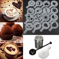 SVH Company RVS Cappuccino Set Cacao Strooier Koffie Sjablonen Barista Tools - 18 Delig 11 SVH Company RVS Cappuccino Set Cacao Strooier Koffie Sjablonen Barista Tools - 18 Delig -Merkloos Winkel 1200x1200 6980