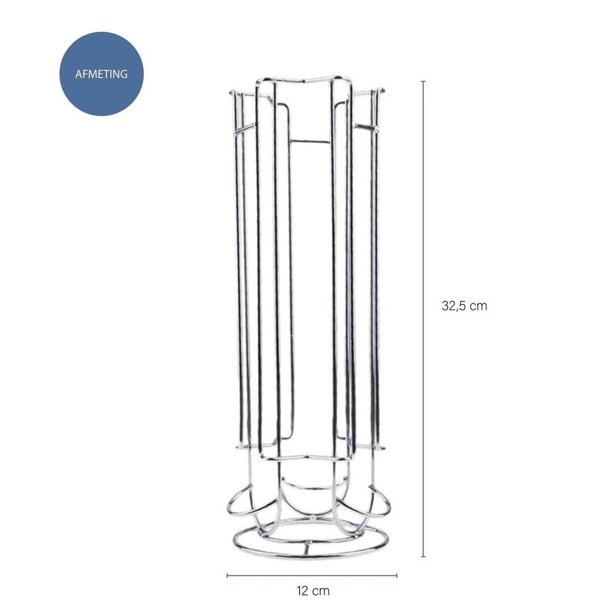 QUVIO Capsulehouders Geschikt Voor 18 Dolce Gusto Capsules – Koffie Capsule Standaard – Koffiepadhouder – Capsule Houder – Koffie Houder – Espresso – Pad Organizer - Chroom - 12 X 12 X 32,5 Cm (lxbxh) – RVS - Zilver 2 QUVIO Capsulehouders Geschikt Voor 18 Dolce Gusto Capsules – Koffie Capsule Standaard – Koffiepadhouder – Capsule Houder – Koffie Houder – Espresso – Pad Organizer - Chroom - 12 X 12 X 32,5 Cm (lxbxh) – RVS - Zilver - Afbeelding 2