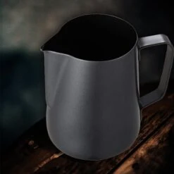 Melkopschuimkan Van Roestvrijstaal (350ml) - Zwart - Melkkannetje RVS - Barista Melkkan -Merkloos Winkel 1200x1200 7039