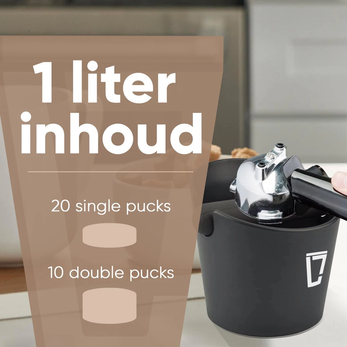 Leonomics Uitklopbak Voor Koffie En Espresso – Knockbox Van Ecologisch En Duurzaam Materiaal – Afklopbak Met Antislip Ring 2 Leonomics Uitklopbak Voor Koffie En Espresso – Knockbox Van Ecologisch En Duurzaam Materiaal – Afklopbak Met Antislip Ring - Afbeelding 2