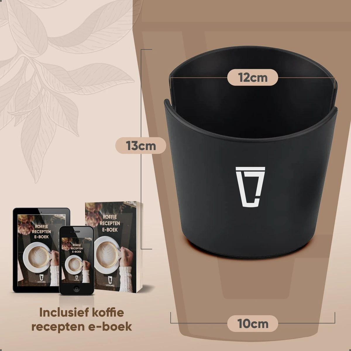 Leonomics Uitklopbak Voor Koffie En Espresso – Knockbox Van Ecologisch En Duurzaam Materiaal – Afklopbak Met Antislip Ring 5 Leonomics Uitklopbak Voor Koffie En Espresso – Knockbox Van Ecologisch En Duurzaam Materiaal – Afklopbak Met Antislip Ring - Afbeelding 5