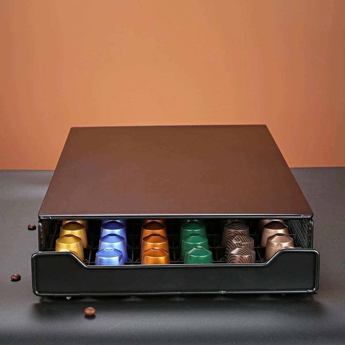 Luxe Capsule Houder Met Lade - Nespresso Koffie Pad En Cups Houder - 60 Stuks 5 Luxe Capsule Houder Met Lade - Nespresso Koffie Pad En Cups Houder - 60 Stuks - Afbeelding 5