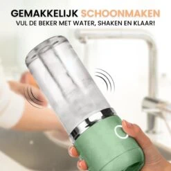Blend In - Blender To Go - Smoothie Maker - Oplaadbare Mini Blender - Smoothies & Shakes - Draadloos & Draagbaar - Fruit Mixer - USB Oplaadbaar - 350ML - Groen -Merkloos Winkel 1200x1200 7074