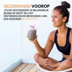 Blend In - Blender To Go - Smoothie Maker - Oplaadbare Mini Blender - Smoothies & Shakes - Draadloos & Draagbaar - Fruit Mixer - USB Oplaadbaar - 350ML - Blauw -Merkloos Winkel 1200x1200 7130