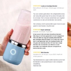 Blend In - Blender To Go - Smoothie Maker - Oplaadbare Mini Blender - Smoothies & Shakes - Draadloos & Draagbaar - Fruit Mixer - USB Oplaadbaar - 350ML - Blauw -Merkloos Winkel 1200x1200 7134