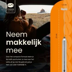 Vienna Coffee Melkopschuimer Electrisch - Handmatig - Incl Batterijen - Melkschuimer - Milk Frother - RVS -Merkloos Winkel 1200x1200 7203