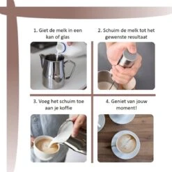Melkopschuimer - Handmatige Melkopschuimer - Melkklopper - Opschuimer - Elektrisch - Draadloos - RVS - Zilver -Merkloos Winkel 1200x1200 7211