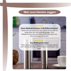 Melkopschuimer - Handmatige Melkopschuimer - Melkklopper - Opschuimer - Elektrisch - Draadloos - RVS - Zilver -Merkloos Winkel 1200x1200 7215