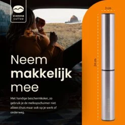 Vienna Coffee Melkopschuimer Electrisch – Handmatig – 2 Opschuimers – Oplaadbaar – 2 Snelheden – Milk Frother -Merkloos Winkel 1200x1200 7225