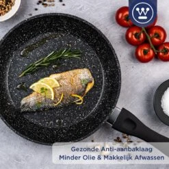 Westinghouse Koekenpan - Ø 30 Cm - Zwart Marmer - Geschikt Voor Alle Warmtebronnen Inclusief Inductie -Merkloos Winkel 1200x1200 804