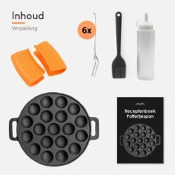Ocina Poffertjespan – Combo Pack – 19 Poffertjes – Poffertjesmaker – Poffertjespan Inductie – Poffertjespan Electrisch – Gietijzeren Pan - Inclusief Doseerfles, Handvaten, 6x Poffertjesvorken En Invetkwast – Gratis Receptenboek 19 Ocina Poffertjespan – Combo Pack – 19 Poffertjes – Poffertjesmaker – Poffertjespan Inductie – Poffertjespan Electrisch – Gietijzeren Pan - Inclusief Doseerfles, Handvaten, 6x Poffertjesvorken En Invetkwast – Gratis Receptenboek -Merkloos Winkel 1200x1200 869