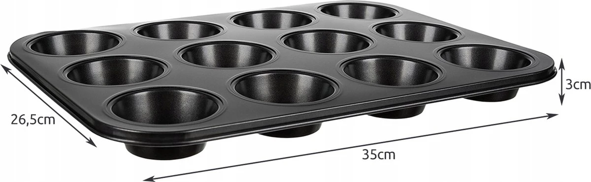 Bakplaat & Muffinvormen - Teflon Plaat - 12 Siliconen Cupcake Vormen - Herbruikbaar - Anti Aanbak Laag - Rheme 9 Bakplaat & Muffinvormen - Teflon Plaat - 12 Siliconen Cupcake Vormen - Herbruikbaar - Anti Aanbak Laag - Rheme - Afbeelding 9