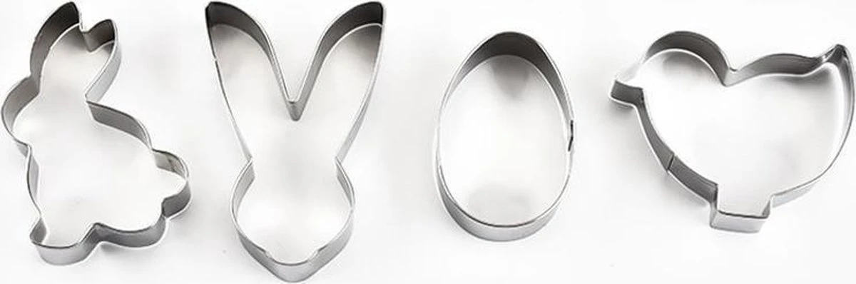GENERIC Paas Voorjaar Uitsteekvormen RVS 4-delig Ø 6.5-9.5cm | Paashaas Kuiken Konijn Ei | Uitsteekvormpjes Pasen | Uitsteekvorm Koekjesvorm 7 GENERIC Paas Voorjaar Uitsteekvormen RVS 4-delig Ø 6.5-9.5cm | Paashaas Kuiken Konijn Ei | Uitsteekvormpjes Pasen | Uitsteekvorm Koekjesvorm - Afbeelding 7