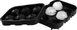 Merkloos 6 X Ice Ball Maker - Siliconen Dienblad Met Deksel - Makkelijk In Te Vullen, Te Gebruiken En Te Reinigen - 6 Ronde Ijsblokjes - Vaatwasmachinebestendig - Gebruik Voor Gin, Whisky & Cocktails - Zwart -Merkloos Winkel 1200x467 2