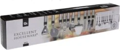 Excellent Houseware 9-delige Keukenset - Met Wandstang - Keukenrek - RVS -Merkloos Winkel 1200x504
