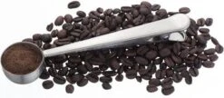 Maatschepje Met Afsluitclip - Koffie Lepel – Afdichting – Espresso Schep – Thee En Koffie – RVS - Zilver Kleurig -Merkloos Winkel 1200x526 3
