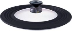 BK Universele Antispatdeksel 22-30 Cm - Glazen Deksel Met Siliconen Rand - Ontluchtingsknop -Merkloos Winkel 1200x526 4