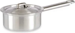 Steelpan/sauspan/juspan Zilverkleurig 26 X 14 X 8 Cm Van 0.6 Liter Aluminium - Met Handige Deksel - Kookpannen