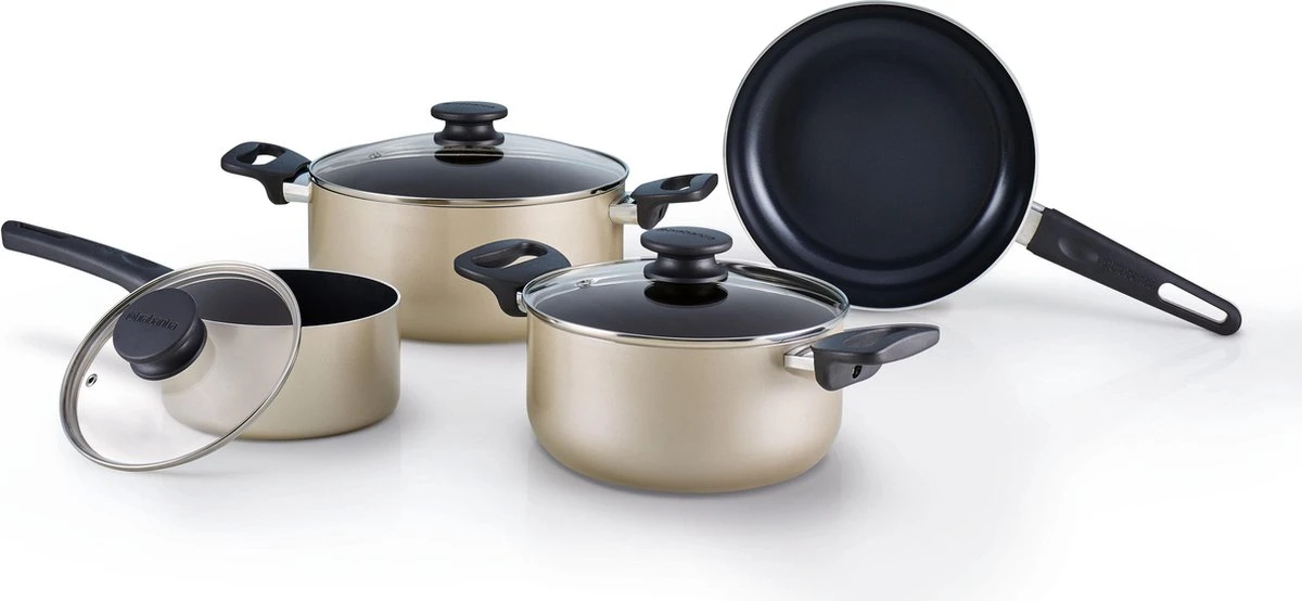 BRABANTIA START 2 COOK Pannenset - 4 Delig - Inductie - Keramische Anti Aanbaklaag - Pfas Vrij 1 BRABANTIA START 2 COOK Pannenset - 4 Delig - Inductie - Keramische Anti Aanbaklaag - Pfas Vrij