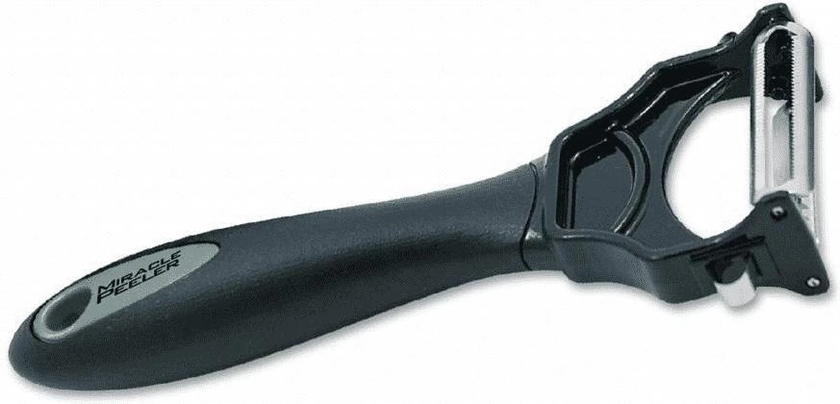 2in1 Miracle Peeler - Zwart - Kunststof - Dunschiller + Julienne Snijder - Bekend Van TV- Complete Set 7 2in1 Miracle Peeler - Zwart - Kunststof - Dunschiller + Julienne Snijder - Bekend Van TV- Complete Set - Afbeelding 7