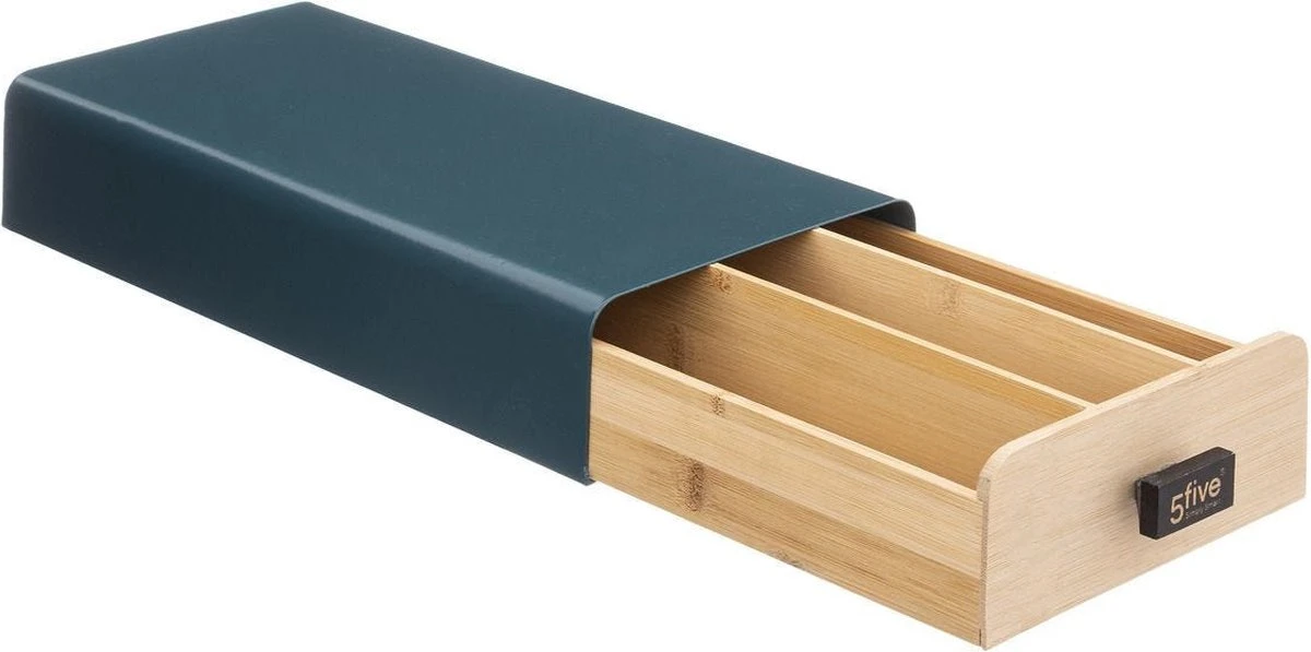 Koffie Cup/capsule Houder/dispenser Lade Bamboe Hout/metaal Blauw 30 Capsules - Koffiecups Ladekastje Nespresso/dolce Gusto 4 Koffie Cup/capsule Houder/dispenser Lade Bamboe Hout/metaal Blauw 30 Capsules - Koffiecups Ladekastje Nespresso/dolce Gusto - Afbeelding 4