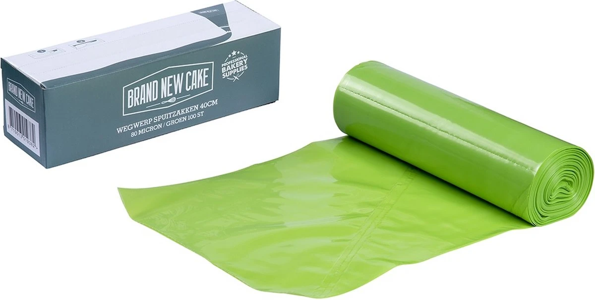 BrandNewCake Wegwerp Spuitzak 40cm Groen 100 Stuks 1 BrandNewCake Wegwerp Spuitzak 40cm Groen 100 Stuks