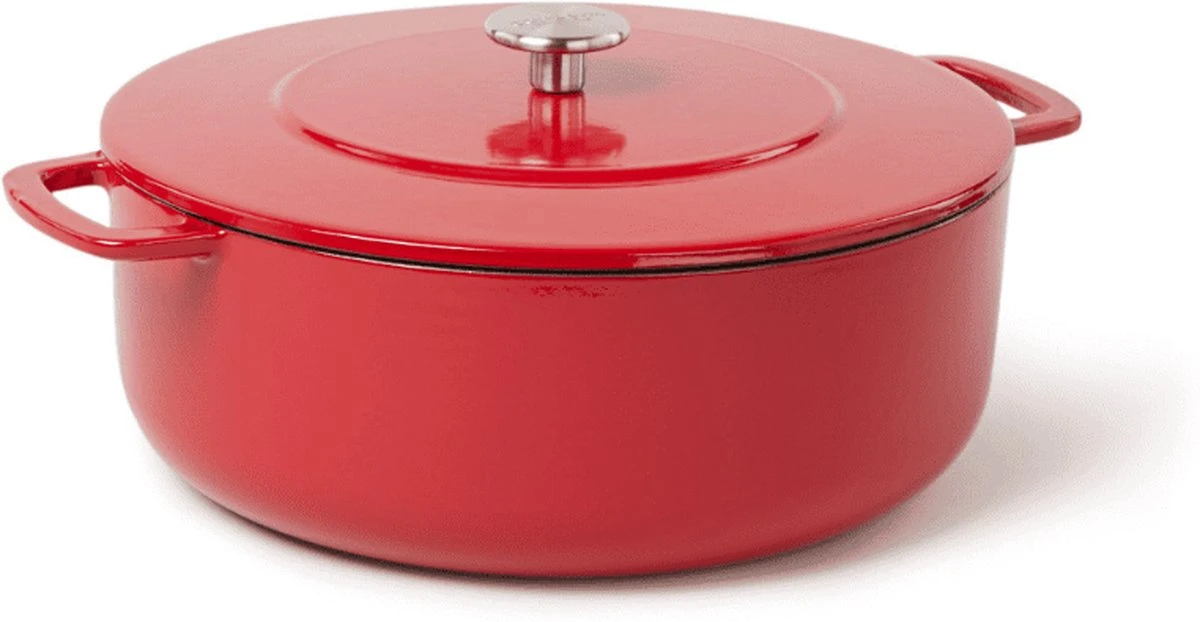 Combekk Sous Chef Gietijzeren Braadpan - 28cm - Rood 1 Combekk Sous Chef Gietijzeren Braadpan - 28cm - Rood