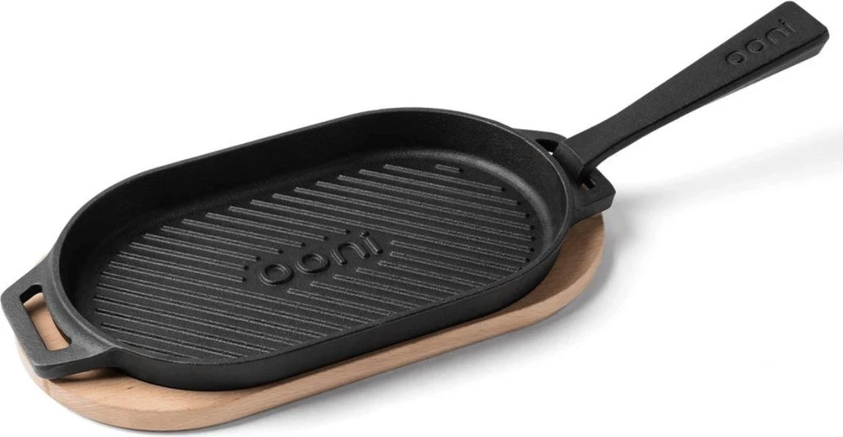 Ooni | Grizzler Pan | Stijlvolle Gietijzeren Grillpan / Skillet Voor Boven Vuur Of In De Oven 2 Ooni | Grizzler Pan | Stijlvolle Gietijzeren Grillpan / Skillet Voor Boven Vuur Of In De Oven - Afbeelding 2
