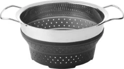 OMID HOME Vergiet - Vouwbaar - Inklapbaar - Grijs / RVS / En Te Gebruiken Als Stoominzet / Pastakoker Met Vergiet / Stoom Vergiet -Merkloos Winkel 1200x671 3