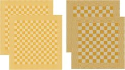 DDDDD Barbeque - 2x Theedoek & 2x Keukendoek - Ochre