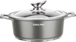 Swiss Pro+ | Set 14 Delige Pannenset | Inductie - Pannensets - Glazen Deksel - Met Afneembare Handgreep - Marmeren Interieur -PFAS-vrij | Grey / Silver -Merkloos Winkel 1200x675 26