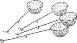 Bondoo Fondue Netjes - Fondue-netjes 4 Stuks - Fondue Mandjes - Fondue Zeef - Chinese Fondue - Fonduevorkjes 23.5cm - 4 Stuks