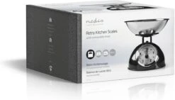 Nedis Keukenweegschaal - Analoog - Roestvrij Staal - Verwijderbare Kom - Zwart -Merkloos Winkel 1200x683 17