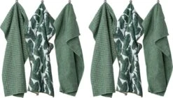 Merkloos Tiseco Essentials Keukendoek - Set Van 3 Stuks - Microvezel - 40x60cm - Leaf