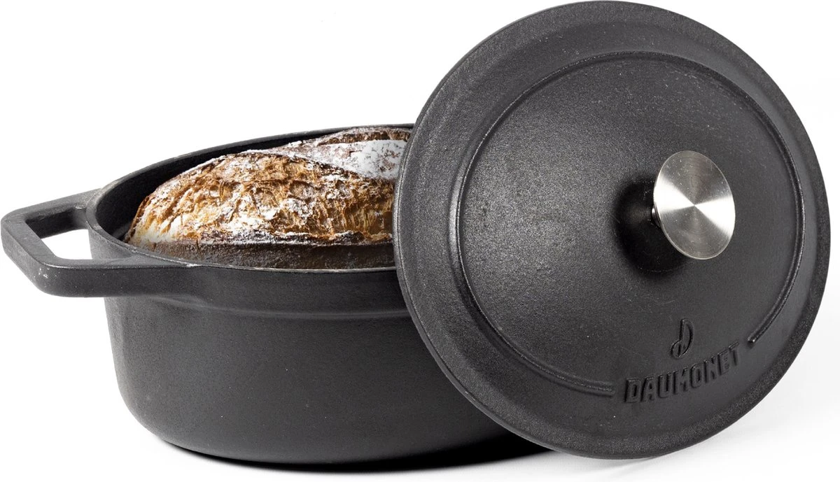 Gietijzeren Braadpan - Sudderpan Zwart Van Daumonet - Ovaal - Ø 29 Cm - 3 Liter - 100% PFAS & PFOA Vrij - Emaille - Geschikt Voor Alle Warmtebronnen - Elektrisch - Gas - Halogeen - Inductie - Keramisch - Vaatwasserbestendig 1 Gietijzeren Braadpan - Sudderpan Zwart Van Daumonet - Ovaal - Ø 29 Cm - 3 Liter - 100% PFAS & PFOA Vrij - Emaille - Geschikt Voor Alle Warmtebronnen - Elektrisch - Gas - Halogeen - Inductie - Keramisch - Vaatwasserbestendig