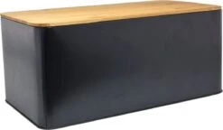 CasaLupo Broodtrommel Met Plank Mat Zwart