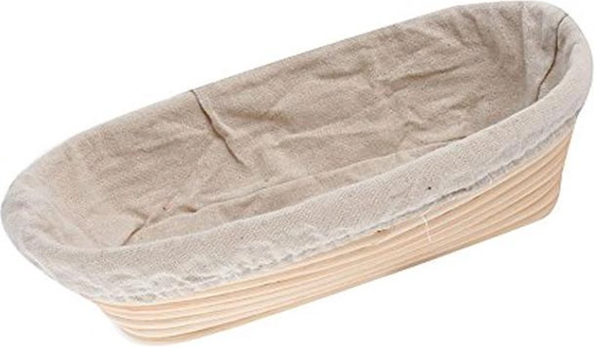 Merkloos Jooh | Rijsmandje - Brood Bakken - Voor Thuisbakkers - Rijsmand Banneton – Ovaal – Met Deegkleed 4 Merkloos Jooh | Rijsmandje - Brood Bakken - Voor Thuisbakkers - Rijsmand Banneton – Ovaal – Met Deegkleed - Afbeelding 4