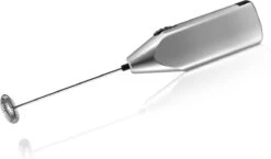 INTER-CAFFÈ® Elektrische Melkopschuimer - Handmatige Melkopschuimer - Melkschuimer - Zilver - 1 Jaar Garantie