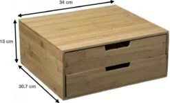 Capsulehouder Bamboe- 2 Lades - Theedoos - Opbergbox - Bureau Organizer - Koffie Capsule Houder - Koffiepads - Koffiezetapparaat Stand Met Lade- Koffiecups Houder - Dolce Gusto - Vertuo - L’Or -Merkloos Winkel 1200x722 13