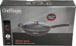 Cheffinger Wokpan Met Deksel - 32cm - Zwart - Pan - Keukenaccessoires 13 Cheffinger Wokpan Met Deksel - 32cm - Zwart - Pan - Keukenaccessoires -Merkloos Winkel 1200x730 2