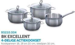 BK Excellent Pannenset - 4-delig - RVS - Inductie 28 BK Excellent Pannenset - 4-delig - RVS - Inductie -Merkloos Winkel 1200x730 4