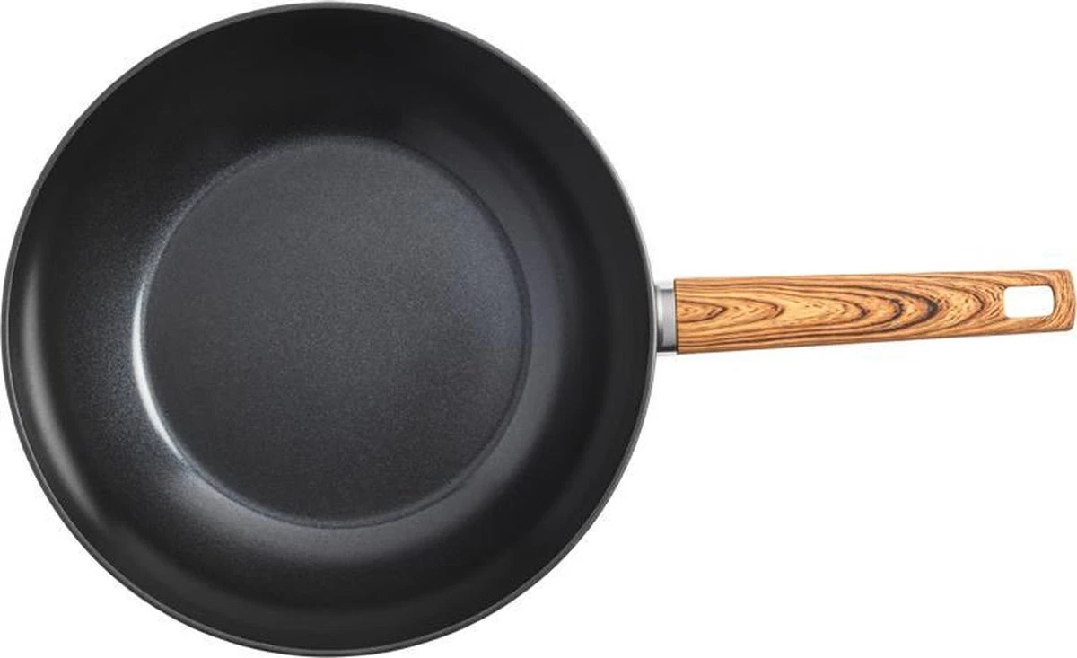 Gero Mark Wok Ø 28 Cm - Aluminium - Inductie - PFAS-vrij 3 Gero Mark Wok Ø 28 Cm - Aluminium - Inductie - PFAS-vrij - Afbeelding 3