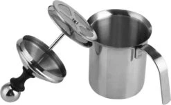 DOWO® - Melkopschuimer Handmatig - RVS - 400 Ml - Melkschuimer - Vaatwasserbestendig - Barista - Melkkan - Hittebestendige Bodem - Inductie -Merkloos Winkel 1200x739 11