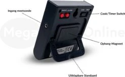 Merkloos MDO Vleesthermometer - Keukenthermometer - Digitaal - BBQ Thermometer - Oventhermometer - Kookthermometer- RVS -Merkloos Winkel 1200x740 9