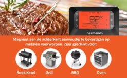 Hermanos® Digitale BBQ Thermometer Draadloos - Keukenthermometer - Bluetooth Met App - 4 Sondes - Magneet - Incl. Batterijen -Merkloos Winkel 1200x741 5