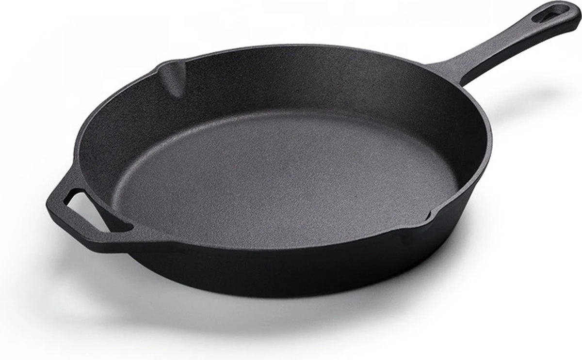 Koock Amsterdam® Skillet - Gietijzer - 25cm - Koekenpan - Geschikt Voor Alle Warmtebronnen 2 Koock Amsterdam® Skillet - Gietijzer - 25cm - Koekenpan - Geschikt Voor Alle Warmtebronnen - Afbeelding 2