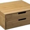 Capsulehouder Bamboe- 2 Lades - Theedoos - Opbergbox - Bureau Organizer - Koffie Capsule Houder - Koffiepads - Koffiezetapparaat Stand Met Lade- Koffiecups Houder - Dolce Gusto - Vertuo - L’Or