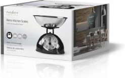 Nedis Keukenweegschaal - Analoog - Roestvrij Staal - Verwijderbare Kom - Zwart -Merkloos Winkel 1200x750 9